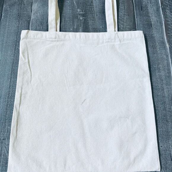 Gorjana Cream Rainbow Summer Canvas Tote Bag - Picture 2 of 3